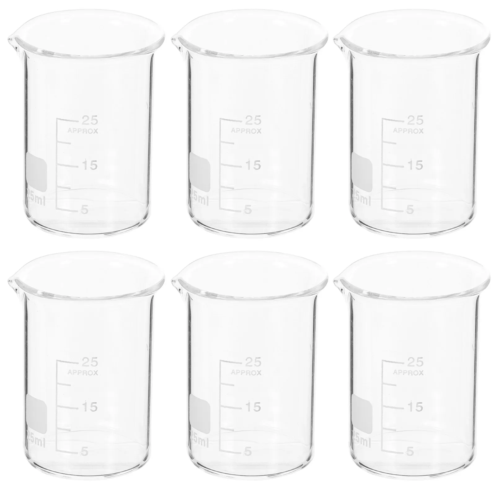 6Pcs High Temperature Resistant Glass Measuring Beakers Set Stable Placement Accurate Scale Liquid Measuring Tools for Lab
6Pcs High Temperature Resistant Glass Measuring Beakers Set Stable Placement Accurate Scale Liquid Measuring Tools for Lab