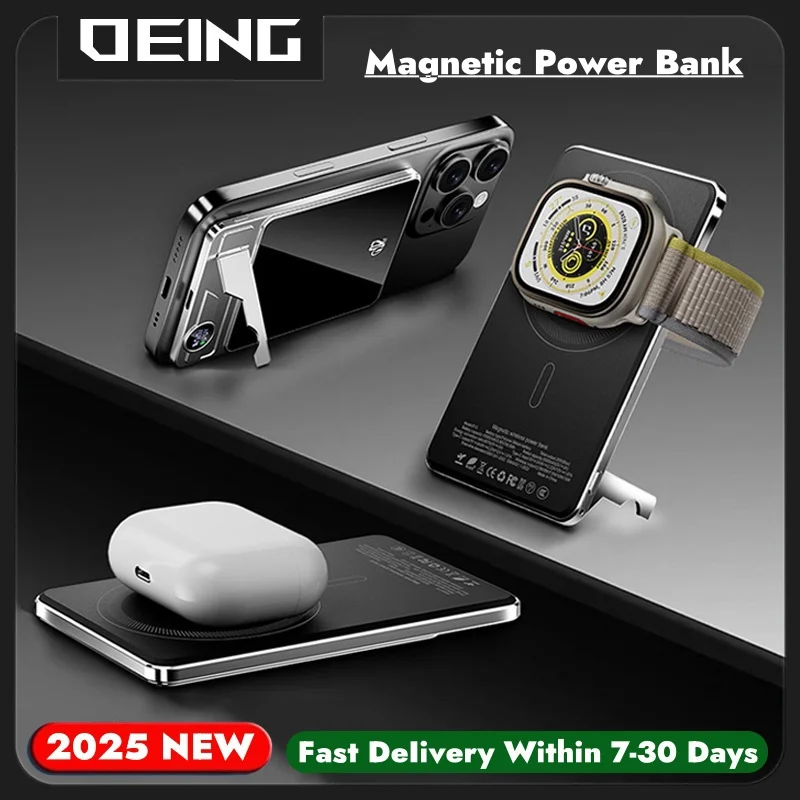 10000mAh Ultra Slim Macsafe Power Bank 20W Magnetic Wireless Fast Charger Phone Battery For iPhone Samsung Xiaomi iWatch AirPods
10000mAh Ultra Slim Macsafe Power Bank 20W Magnetic Wireless Fast Charger Phone Battery For iPhone Samsung Xiaomi iWatch AirPods