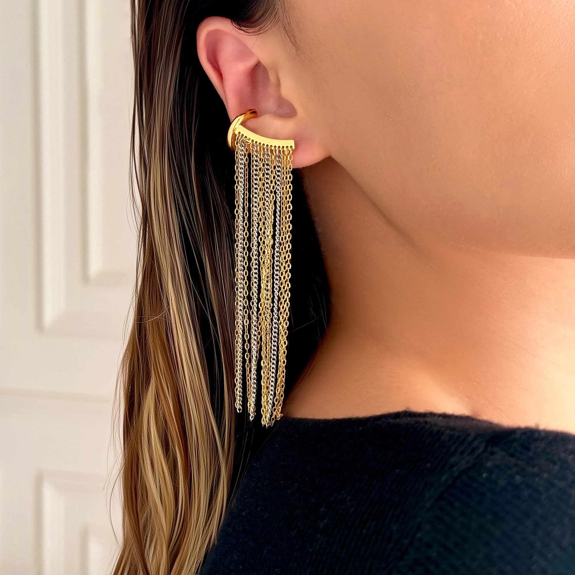 DASEIN Unique Brazilian South American Tassel Dangle Earrings 18k Gold Plated Hypoallergenic Stainless Steel Dancer Jewelry Gift
DASEIN Unique Brazilian South American Tassel Dangle Earrings 18k Gold Plated Hypoallergenic Stainless Steel Dancer Jewelry Gift