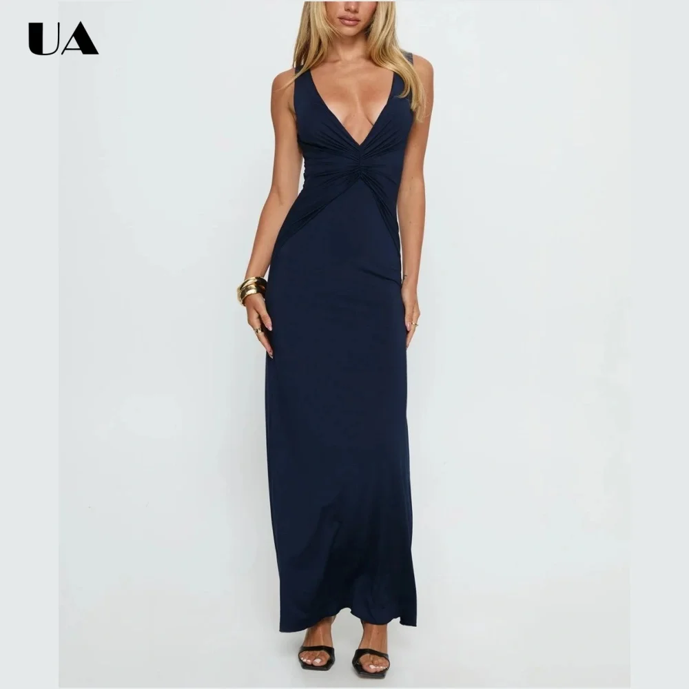 ULBYANRN Sexy Sheath Backless Prom Dress for Woman, Unique Deep V-neck Shirring Evening Dress, Customized Sleeveless Party Dress
ULBYANRN Sexy Sheath Backless Prom Dress for Woman, Unique Deep V-neck Shirring Evening Dress, Customized Sleeveless Party Dress
