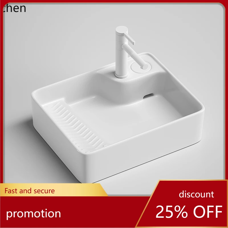 HT Side Drain Rear Drain Underwater Balcony Wash Basin Ceramic Household Wash Basin
HT Side Drain Rear Drain Underwater Balcony Wash Basin Ceramic Household Wash Basin