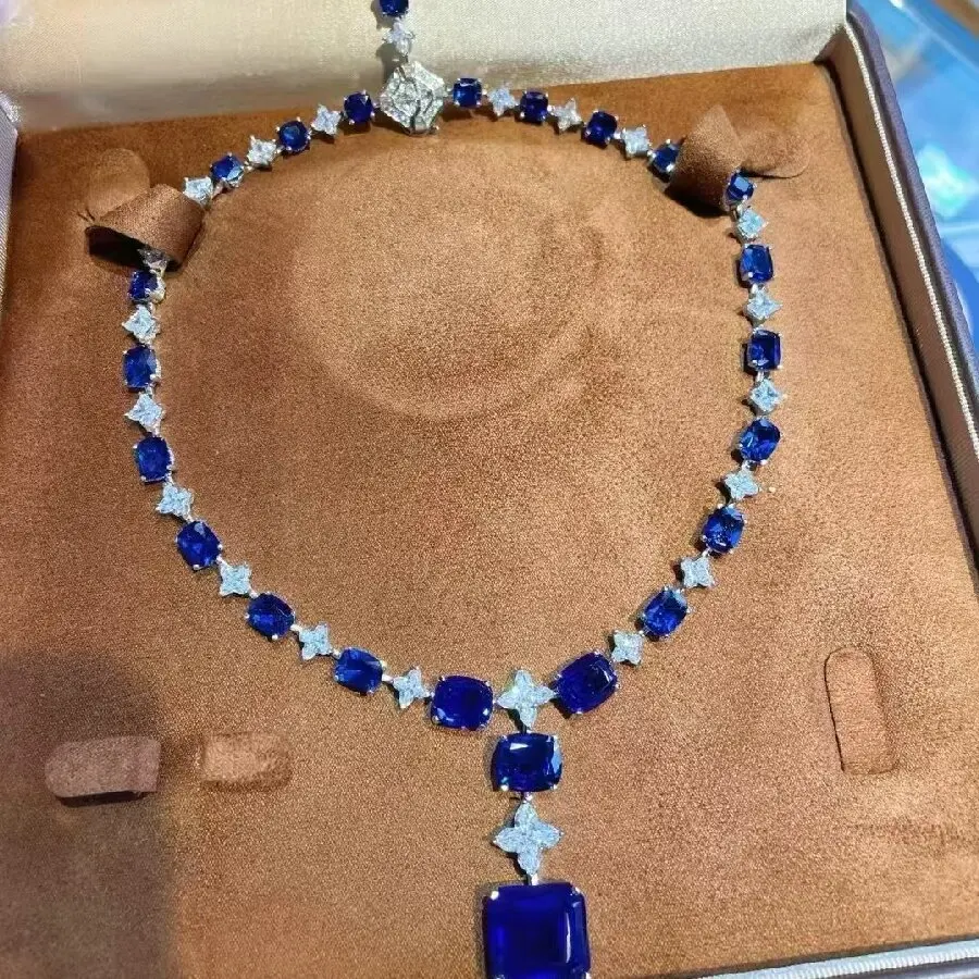 KQDANCE Luxury 925 Sterling Silver Emerald Lab Sapphire High Carbon Gemstone Necklaces For Women Party Fine Jewelry
KQDANCE Luxury 925 Sterling Silver Emerald Lab Sapphire High Carbon Gemstone Necklaces For Women Party Fine Jewelry