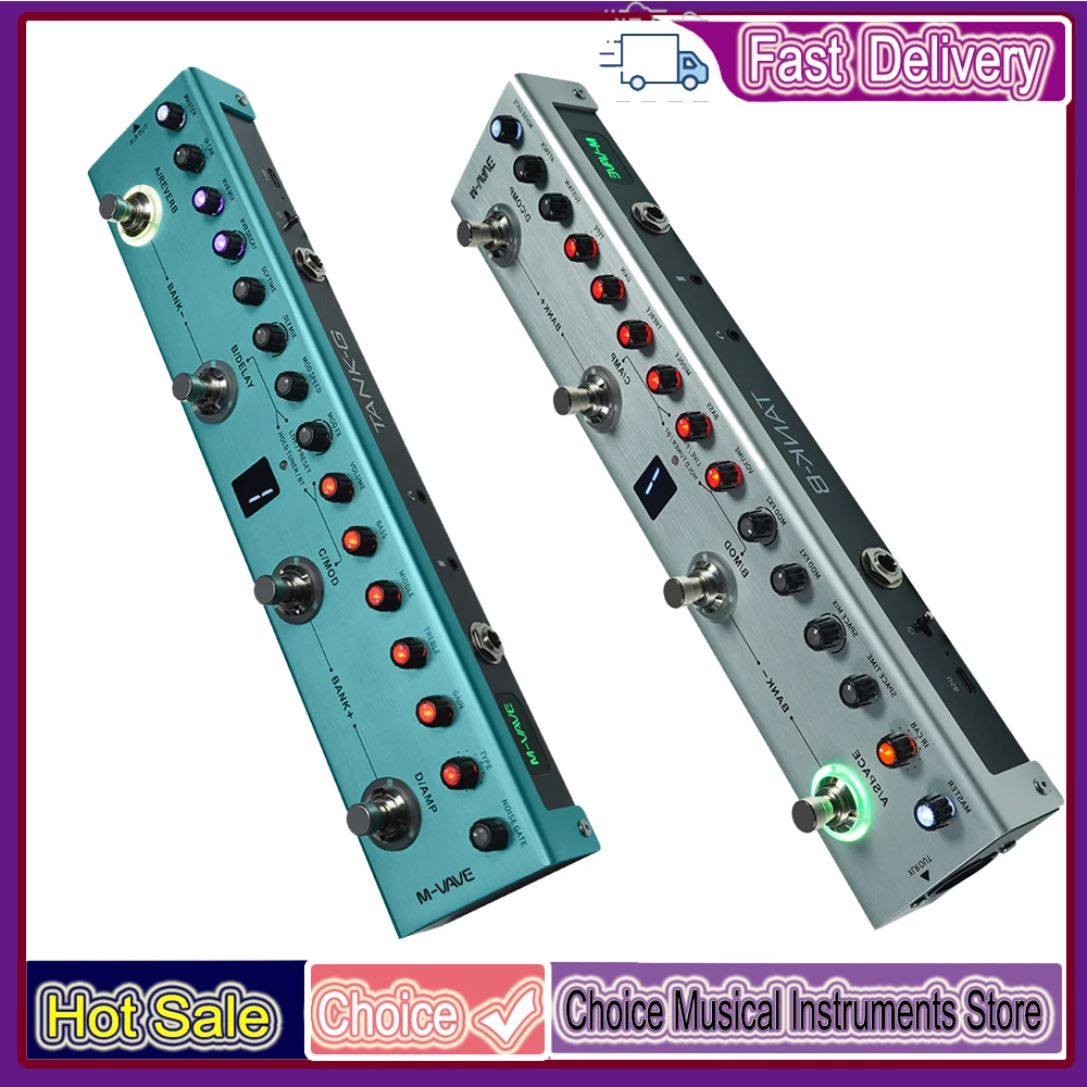 M-VAVE Tank Series Guitar Multi-Effects Pedal 36 Presets 9 Preamp Slots 8 IR Cab Slots 3 Modulation/Delay/Reverb Effects
M-VAVE Tank Series Guitar Multi-Effects Pedal 36 Presets 9 Preamp Slots 8 IR Cab Slots 3 Modulation/Delay/Reverb Effects