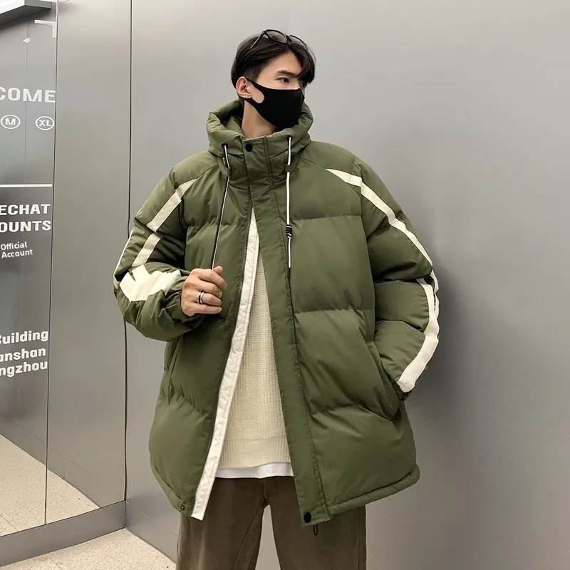 Мужская зимняя утепленная куртка с капюшоном, легкая стеганая куртка из хлопка, повседневная свободная куртка в американском стиле
Мужская зимняя утепленная куртка с капюшоном, легкая стеганая куртка из хлопка, повседневная свободная куртка в американском стиле