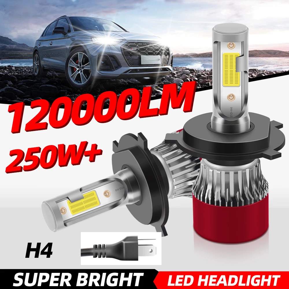 H4 LED Canbus Ready Car Light Bulbs 250W Super Bright 6000K White Cars Fog Lights H7 9006 High Low Beam Replacement Lamps 1Pair
H4 LED Canbus Ready Car Light Bulbs 250W Super Bright 6000K White Cars Fog Lights H7 9006 High Low Beam Replacement Lamps 1Pair