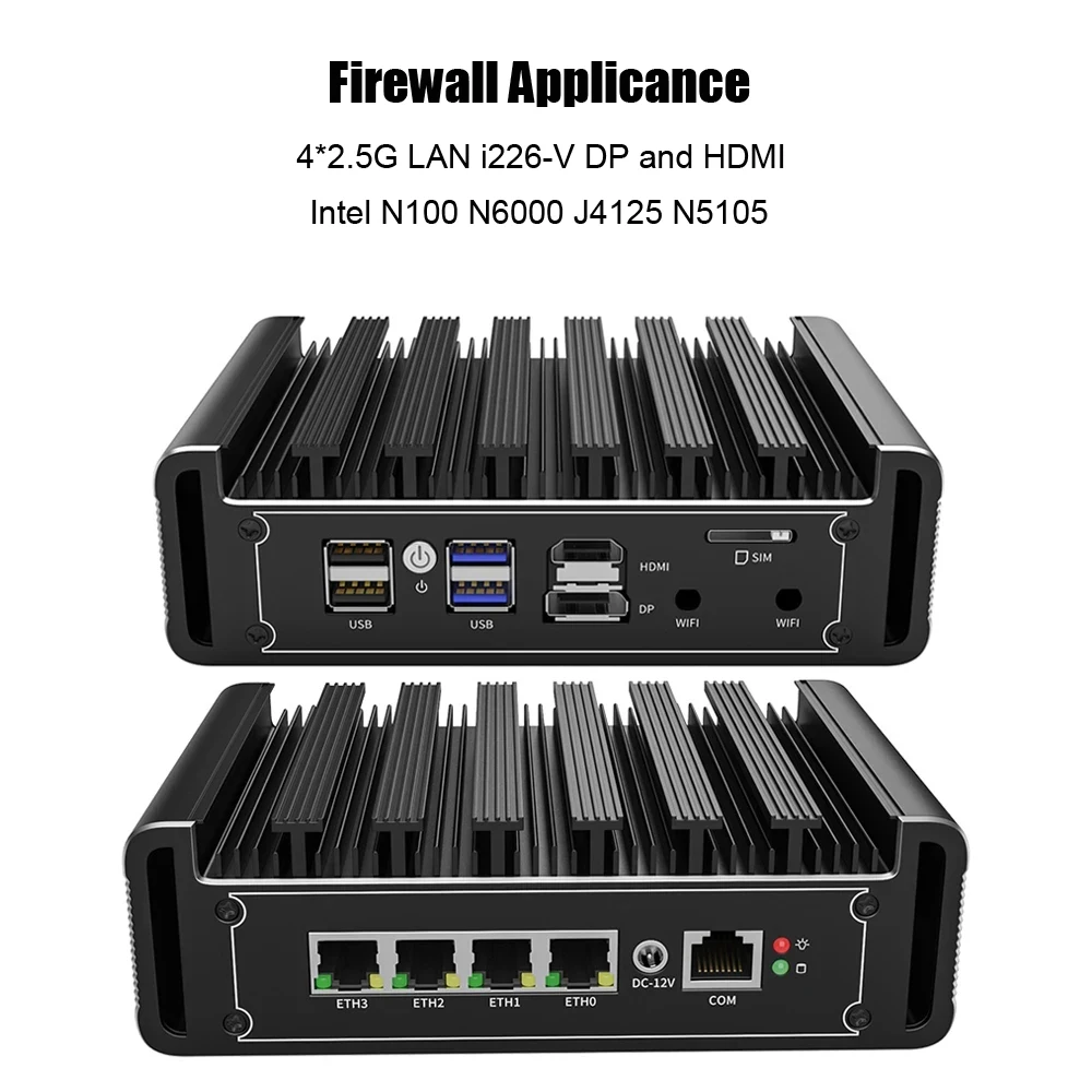 Однотонный мини-ПК Intel N100 N5105 N6000 J4125, сетевой фрезерный маршрутизатор 4*2,5G, локальная версия, Безвентиляторный Компьютер pfSense Proxmox, хост win11
Однотонный мини-ПК Intel N100 N5105 N6000 J4125, сетевой фрезерный маршрутизатор 4*2,5G, локальная версия, Безвентиляторный Компьютер pfSense Proxmox, хост win11