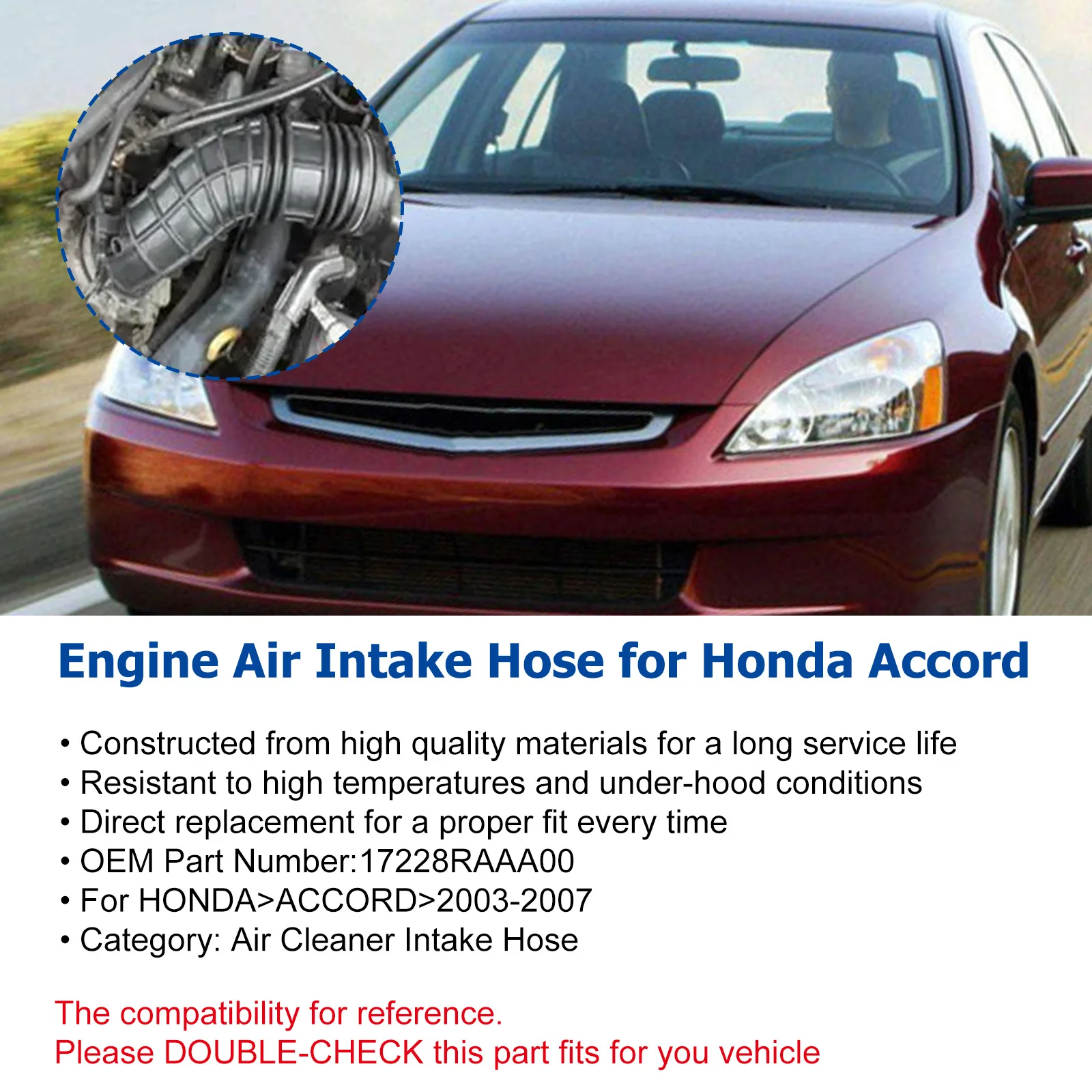 Автомобильный шланг для очистки воздухозаборной трубки для Honda Accord 2003, 2004, 2005, 2006, 2007, 2,4 л 17228-RAA-A00, автомобильные аксессуары
Автомобильный шланг для очистки воздухозаборной трубки для Honda Accord 2003, 2004, 2005, 2006, 2007, 2,4 л 17228-RAA-A00, автомобильные аксессуары