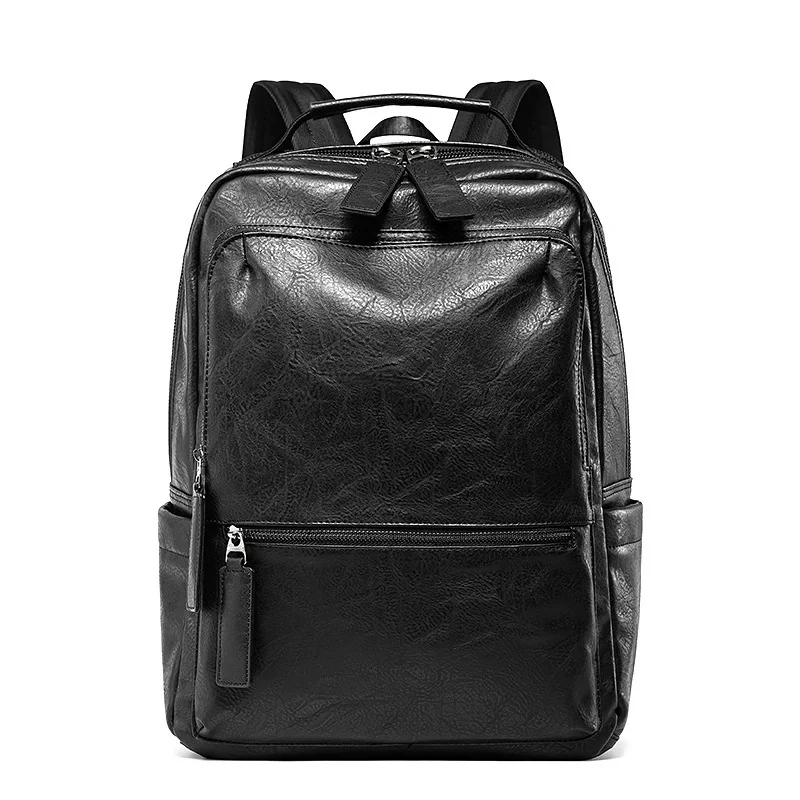 Men's Leather Backpack Large Capacity Travel Leisure Solid Color Pu Computer Backpack Fashion Men And Women Students Schoolbag
Men's Leather Backpack Large Capacity Travel Leisure Solid Color Pu Computer Backpack Fashion Men And Women Students Schoolbag