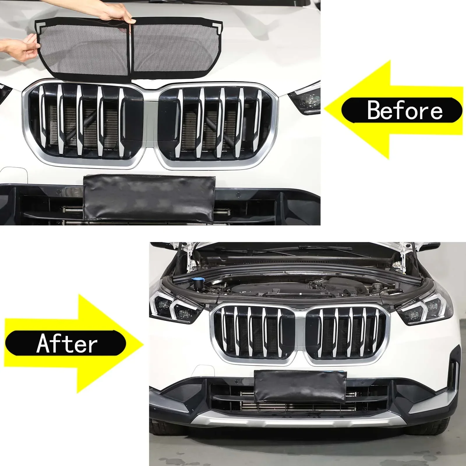 For BMW X1 iX1 U10 U11 2023-2025 Stainless Steel Black Car Front Grille Anti-Insect Net Decoration Car Exterior Accessories
For BMW X1 iX1 U10 U11 2023-2025 Stainless Steel Black Car Front Grille Anti-Insect Net Decoration Car Exterior Accessories