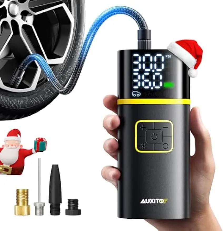 Portable Air Compressor 150PSI Fast Inflate with Tire Gauge LED Light USB Charger for Car Bike Ball Emergency Tool
Portable Air Compressor 150PSI Fast Inflate with Tire Gauge LED Light USB Charger for Car Bike Ball Emergency Tool