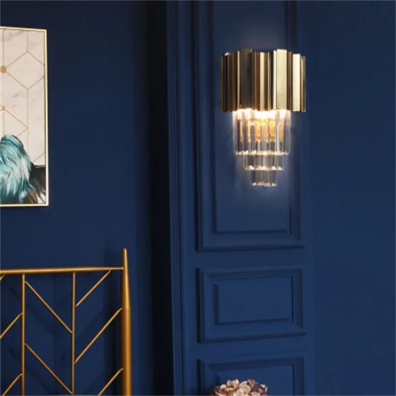 Modern Gold Crystal Wall Lamps Led Bedsides Lights For Bedroom Living Room Sconce Indoor Fixtures Home Decoration
Modern Gold Crystal Wall Lamps Led Bedsides Lights For Bedroom Living Room Sconce Indoor Fixtures Home Decoration
