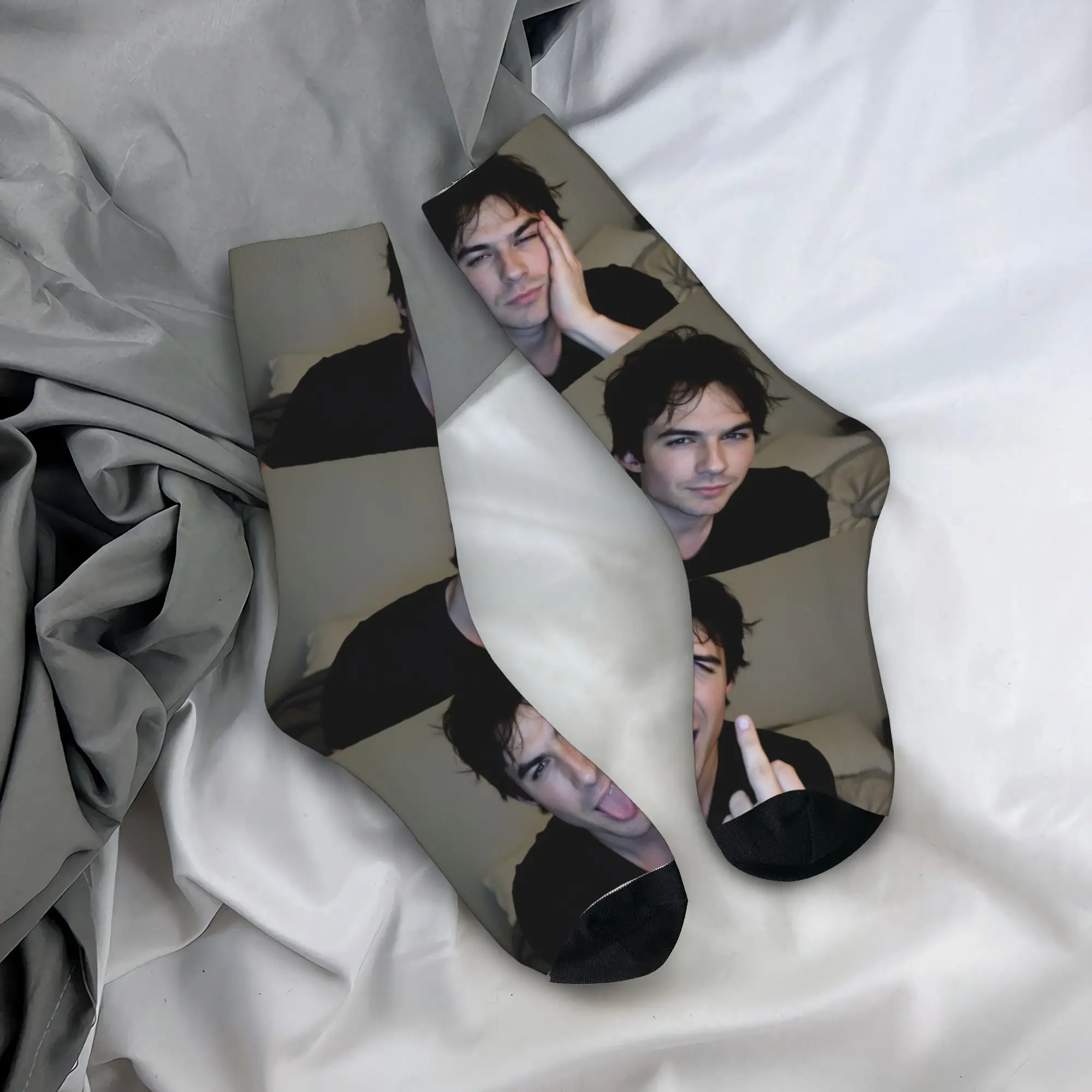 Damon Salvatore The Vampire Diaries Socks Gothic Stockings Autumn Non-Slip Men Socks Soft Breathable Design Sports Socks
Damon Salvatore The Vampire Diaries Socks Gothic Stockings Autumn Non-Slip Men Socks Soft Breathable Design Sports Socks