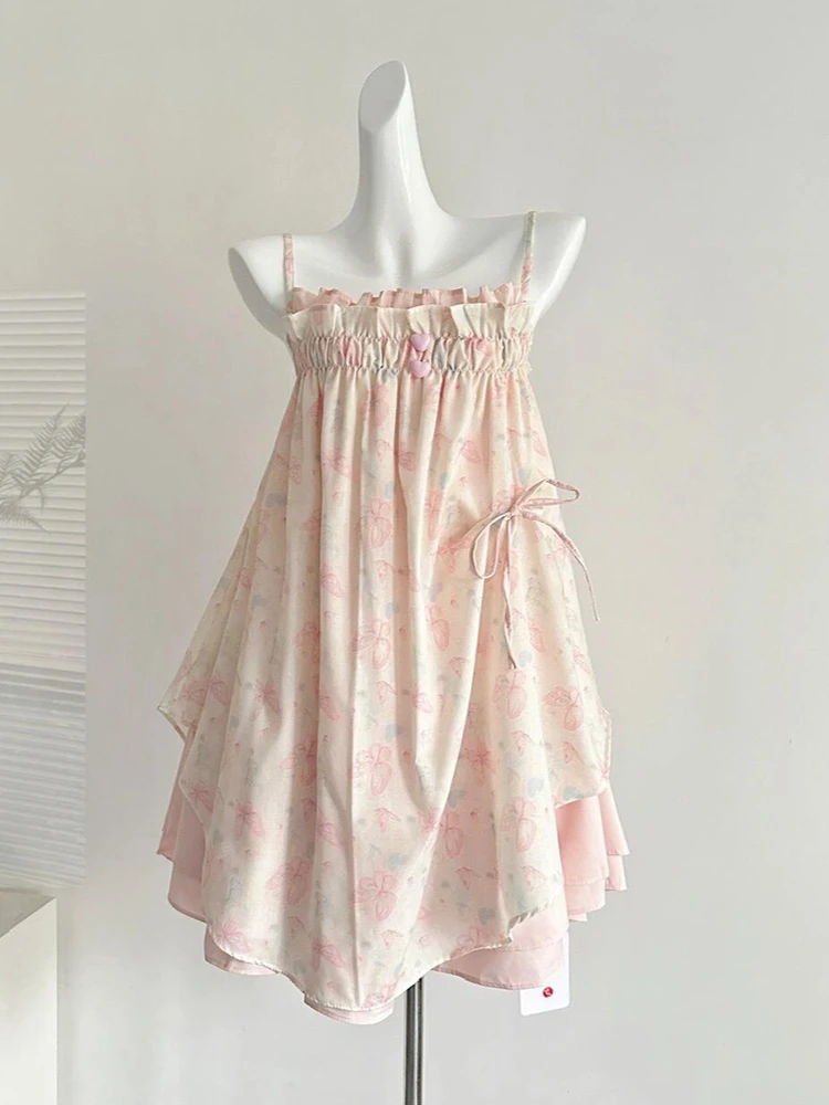Japanese Fashion Sweet Print Suspender Dress Women Summer Kawaii Harajuku Loose Dresses Aesthetic Vintage Hot Chick Clothes 2025
Japanese Fashion Sweet Print Suspender Dress Women Summer Kawaii Harajuku Loose Dresses Aesthetic Vintage Hot Chick Clothes 2025