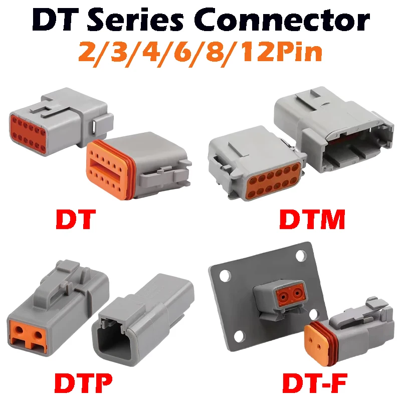 1Sets DEUTSCH Connector DT/DTM/DTP/DTF Flange Male Female Waterproof Car Automobile DT Connector 2/3/4/6/8/12Pin
1Sets DEUTSCH Connector DT/DTM/DTP/DTF Flange Male Female Waterproof Car Automobile DT Connector 2/3/4/6/8/12Pin