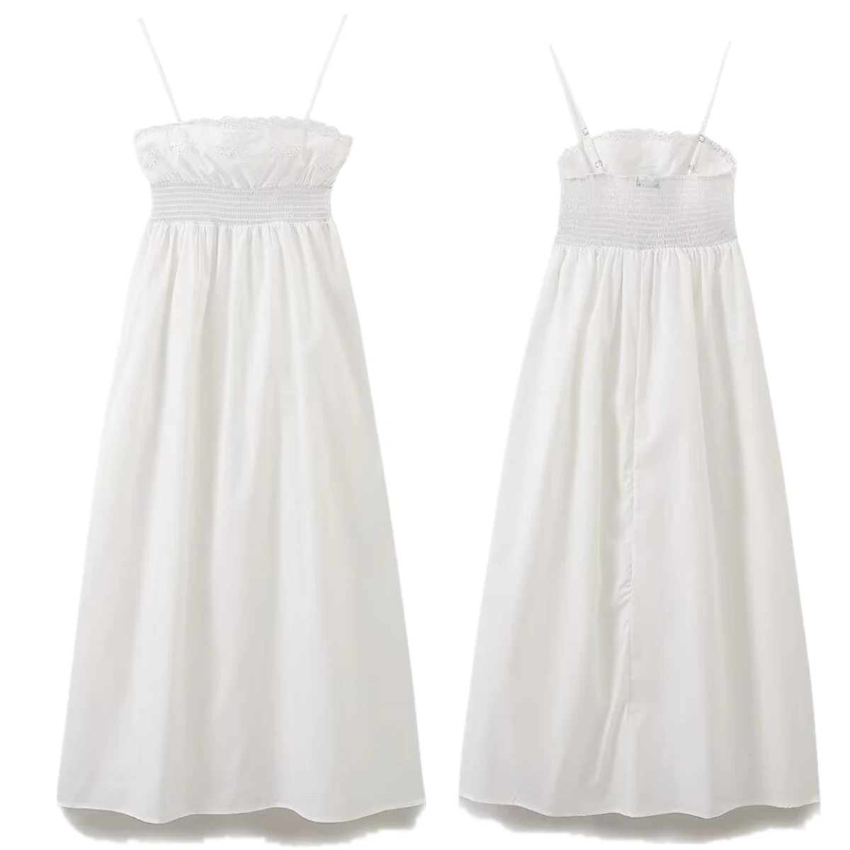 Dave&Di French Romantic Embroidered White Strap Dress Women 2025 Summer Dresses Women Sexy Vacation Dress
Dave&Di French Romantic Embroidered White Strap Dress Women 2025 Summer Dresses Women Sexy Vacation Dress