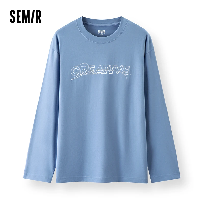 Semir Long Sleeve T-Shirt Men 2025 Spring New Pure Cotton Inner Layer Knitted Top Loose Printed Bottoming Shirt for Couples
Semir Long Sleeve T-Shirt Men 2025 Spring New Pure Cotton Inner Layer Knitted Top Loose Printed Bottoming Shirt for Couples