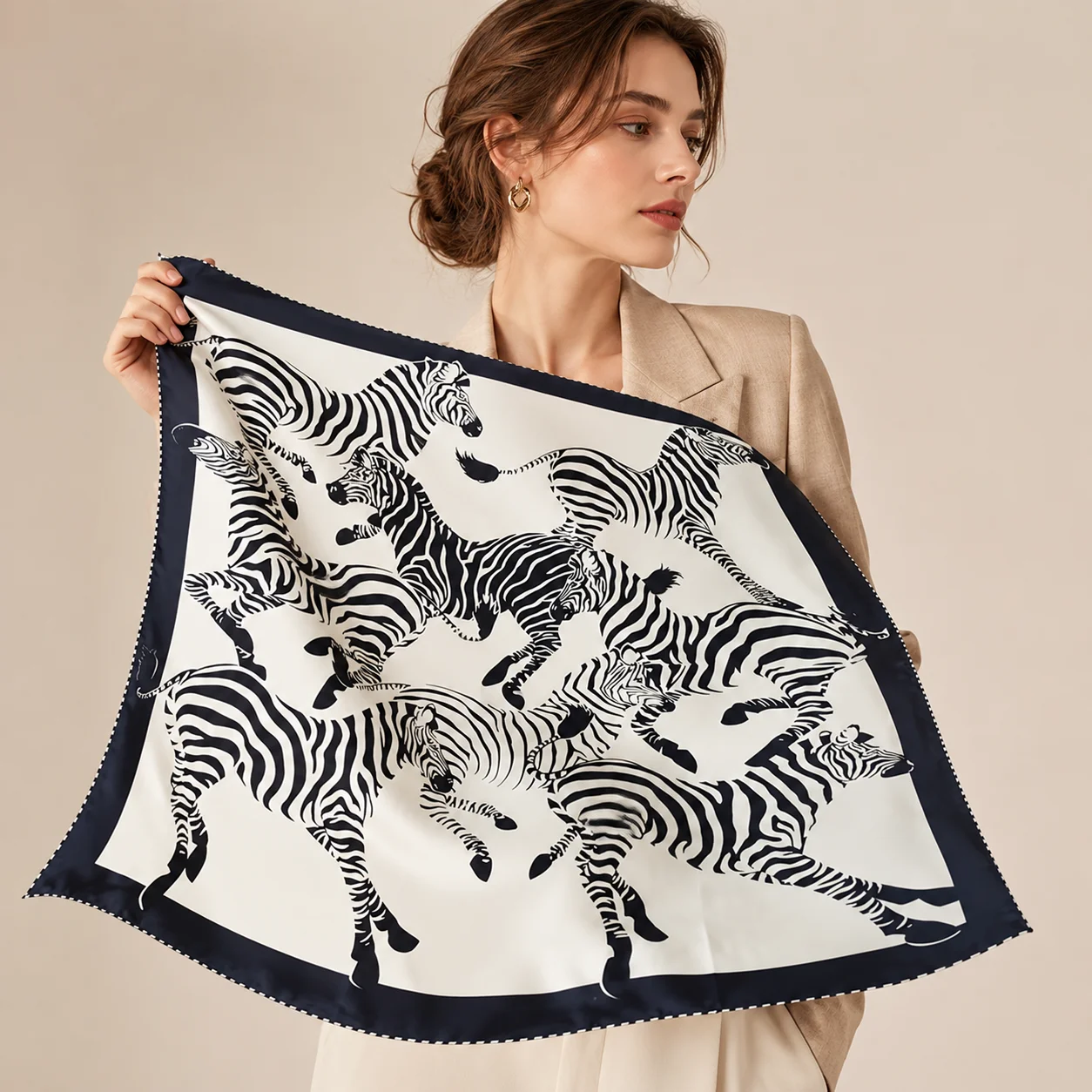 88×88cm 14MM 100% Mulberry Silk Twill Scarf For Women Luxury Brand Square Size Breathable Digital Print Shawls In Spring Autumn
88×88cm 14MM 100% Mulberry Silk Twill Scarf For Women Luxury Brand Square Size Breathable Digital Print Shawls In Spring Autumn