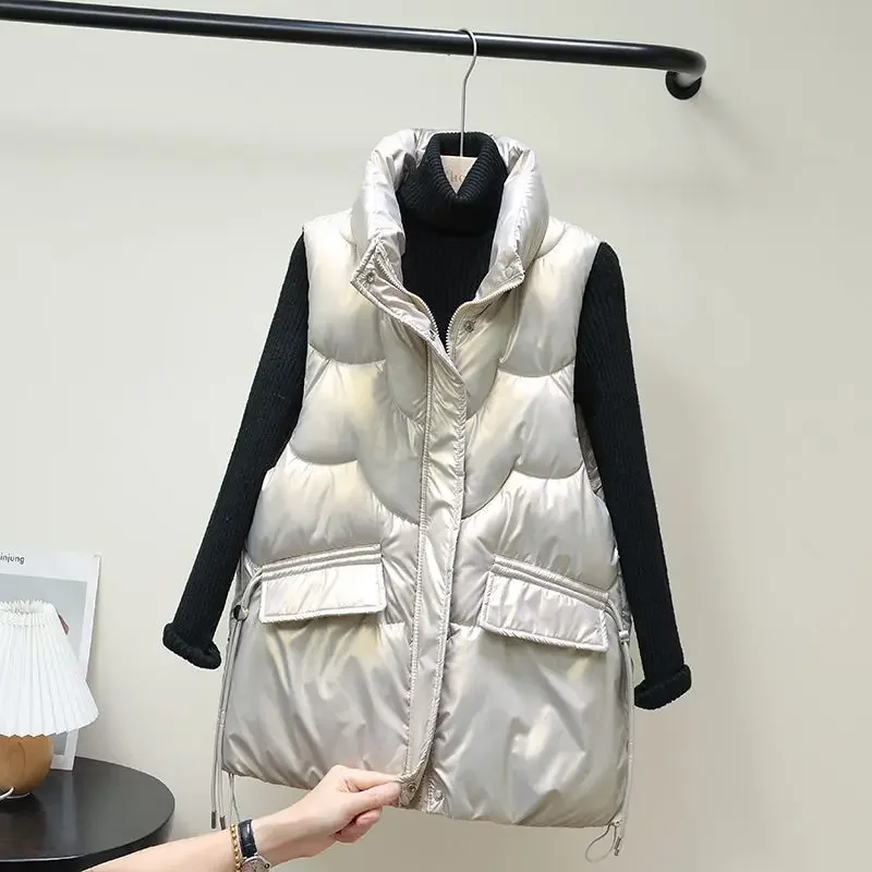 Autumn Winter Coat Women Short Vest Loose Zipper Sleeveless Puffer Jacket Waistcoat Outwear
Autumn Winter Coat Women Short Vest Loose Zipper Sleeveless Puffer Jacket Waistcoat Outwear