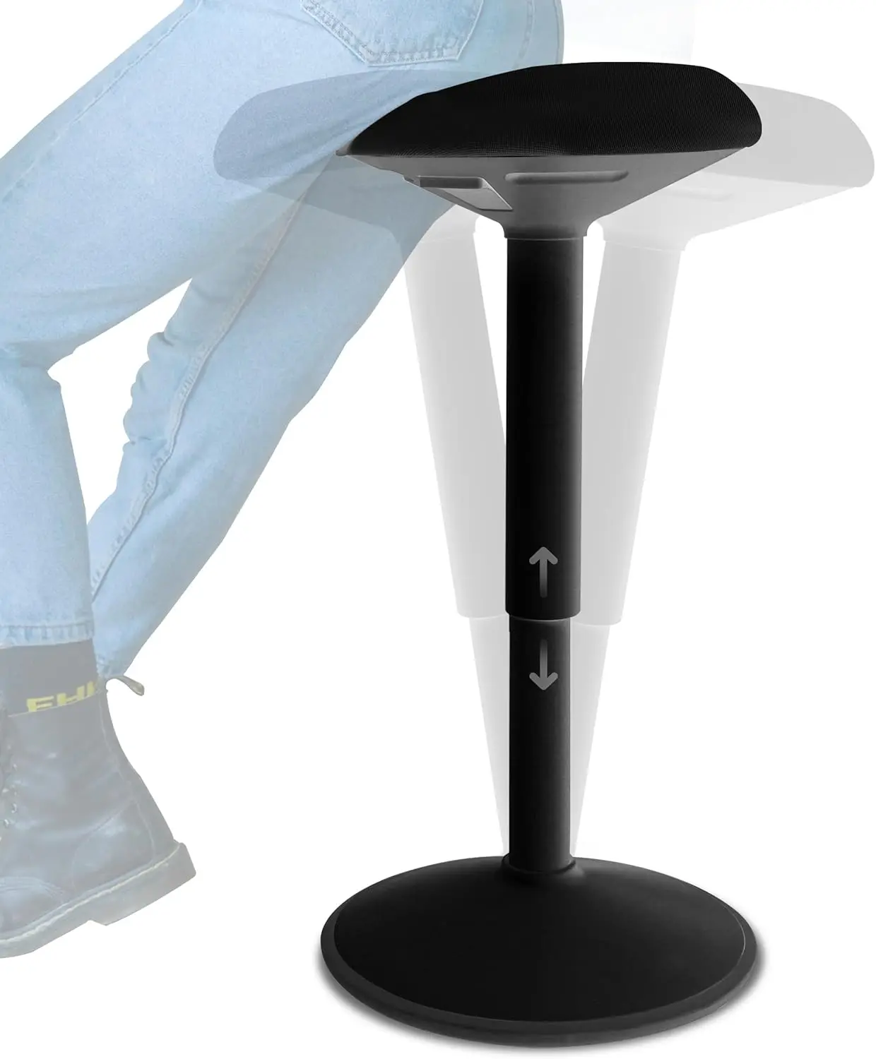 Height Adjustable Standing Desk Stool, Ergonomic Wobble Stool 21-31 inch for Office and Classroom with Rocking Motion, Black
Height Adjustable Standing Desk Stool, Ergonomic Wobble Stool 21-31 inch for Office and Classroom with Rocking Motion, Black