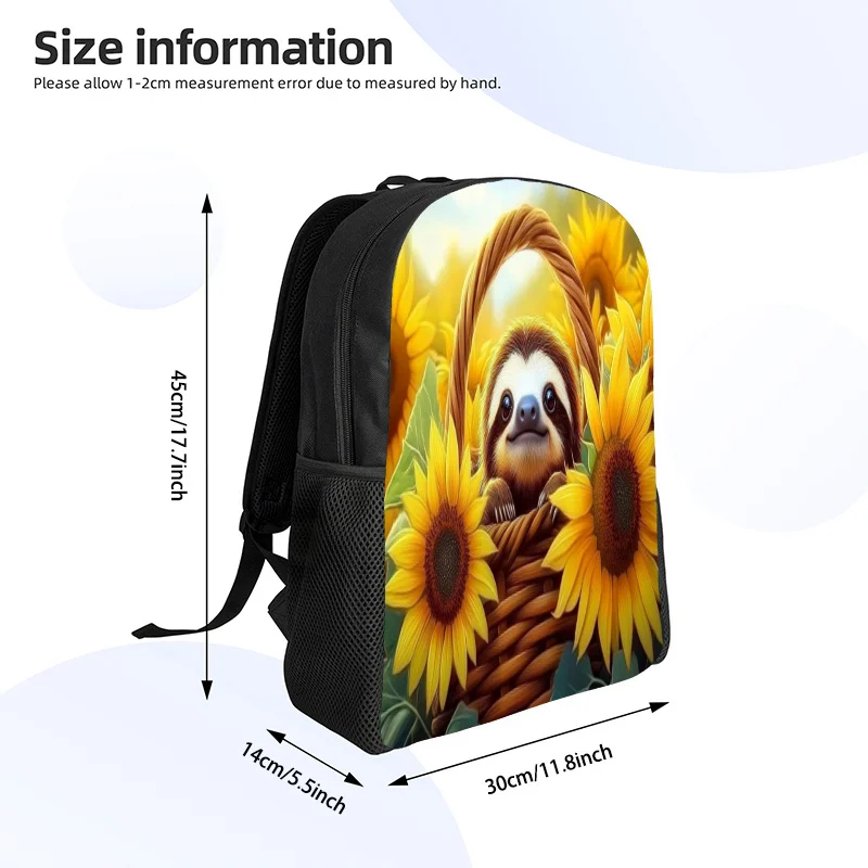 Sunflower and Sloth Backpack - Lightweight Polyester School Backpack with Adjustable Strap, Zipper Closure, Cute Animal
Sunflower and Sloth Backpack - Lightweight Polyester School Backpack with Adjustable Strap, Zipper Closure, Cute Animal
