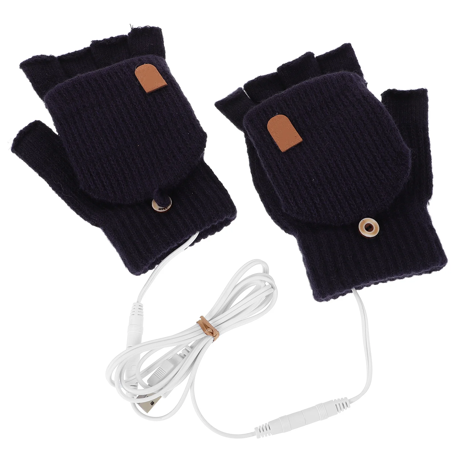 1 Pair Usb Heated Gloves For Men Women Dark Blue Warm Knitted Flip Cover Touchscreen Cycling Motorcycle Biking Riding Outdoor
1 Pair Usb Heated Gloves For Men Women Dark Blue Warm Knitted Flip Cover Touchscreen Cycling Motorcycle Biking Riding Outdoor