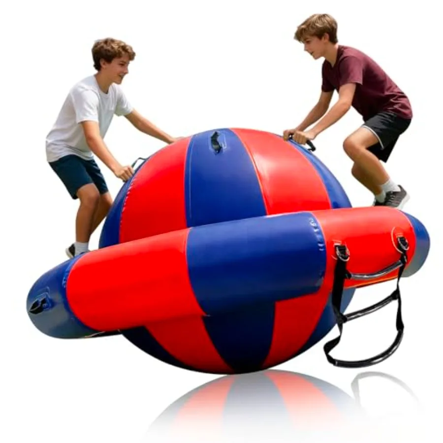Outdoor inflatable dome rocker water bouncer, PVC material, blue and yellow, 6.5x3.6 FT size, 380 LBS capacity, electric pump i
Outdoor inflatable dome rocker water bouncer, PVC material, blue and yellow, 6.5x3.6 FT size, 380 LBS capacity, electric pump i