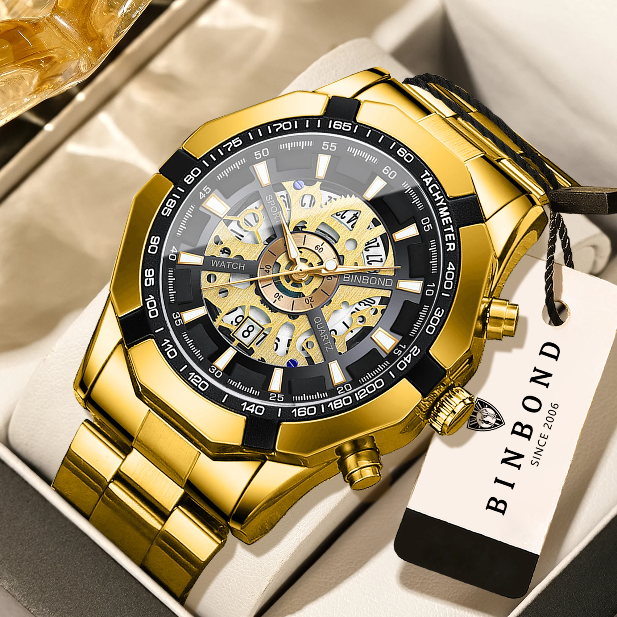 BINBOND Luxury hollow-out Quartz Wristwatch For Men Luminous Waterproof Chronograph men's Watch Durable Stainless Steel Reloj
BINBOND Luxury hollow-out Quartz Wristwatch For Men Luminous Waterproof Chronograph men's Watch Durable Stainless Steel Reloj