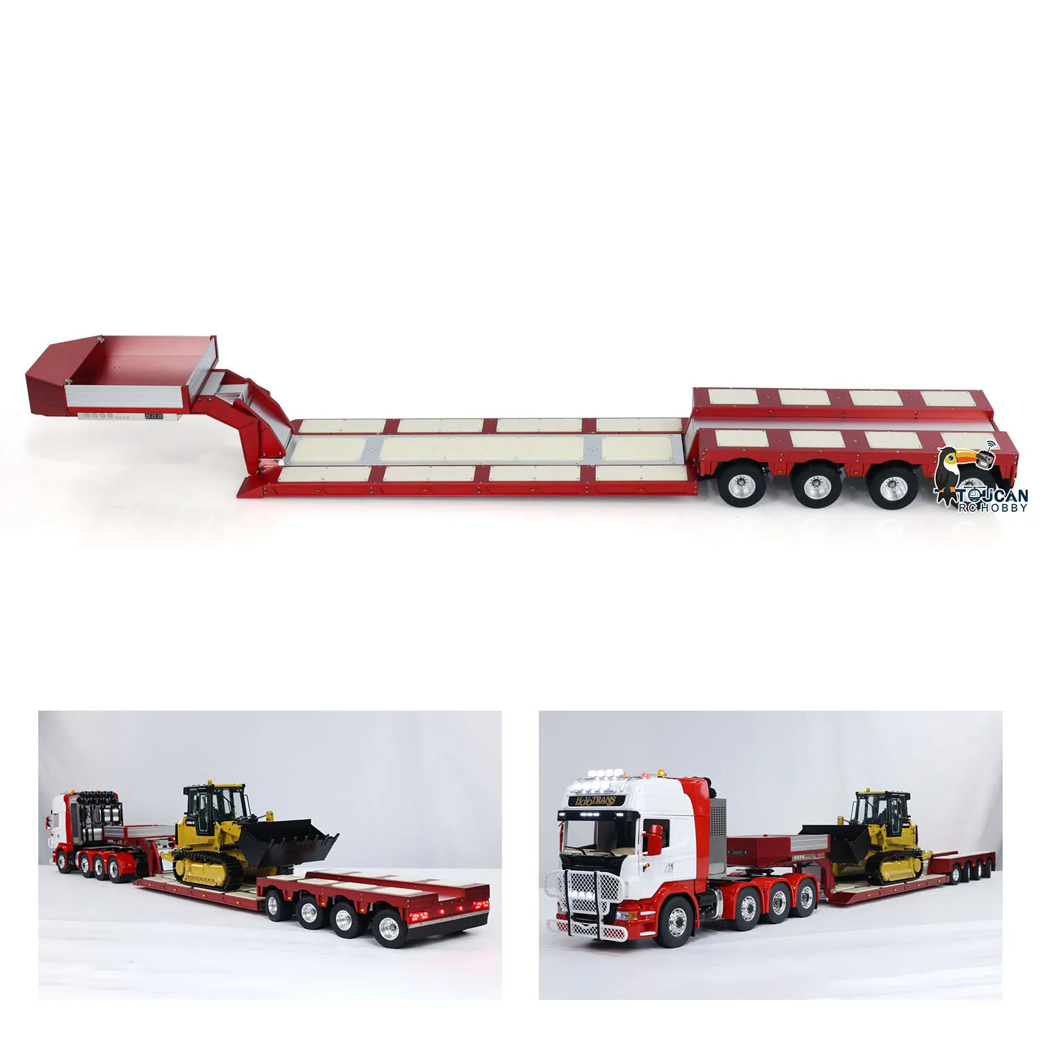 DG-999 RC 1/14 тяжелый прицеп, 4-осевые прицепы с ЧПУ на гибкой стойке для модели тягача DIY с системой освещения, сервопривод ESC TH23977
DG-999 RC 1/14 тяжелый прицеп, 4-осевые прицепы с ЧПУ на гибкой стойке для модели тягача DIY с системой освещения, сервопривод ESC TH23977