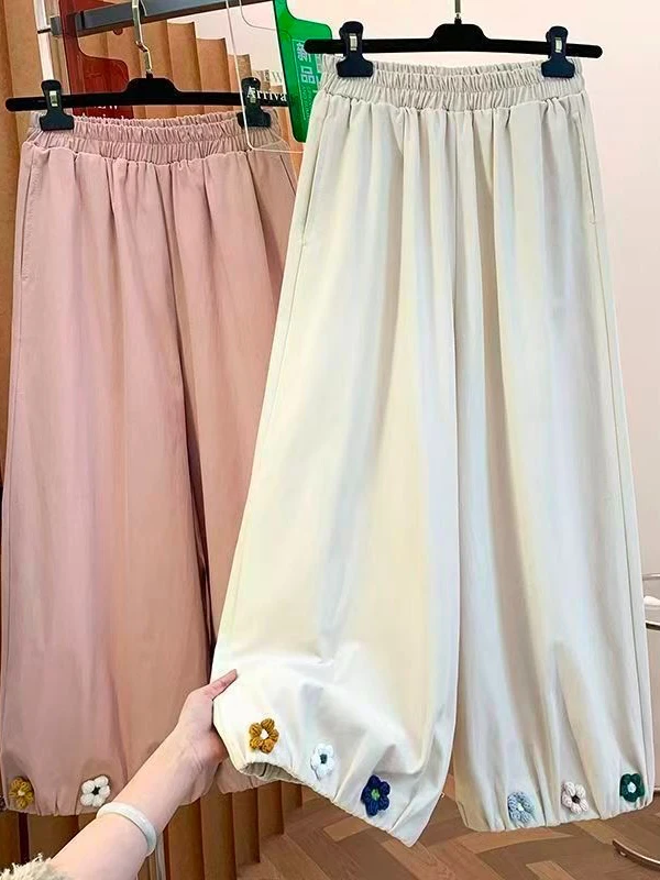 Summer Fashion High Waist Draped Floral Embellished Wide Leg Casual Nine-Piece Sweet Bud Pants Women's Clothing
Summer Fashion High Waist Draped Floral Embellished Wide Leg Casual Nine-Piece Sweet Bud Pants Women's Clothing