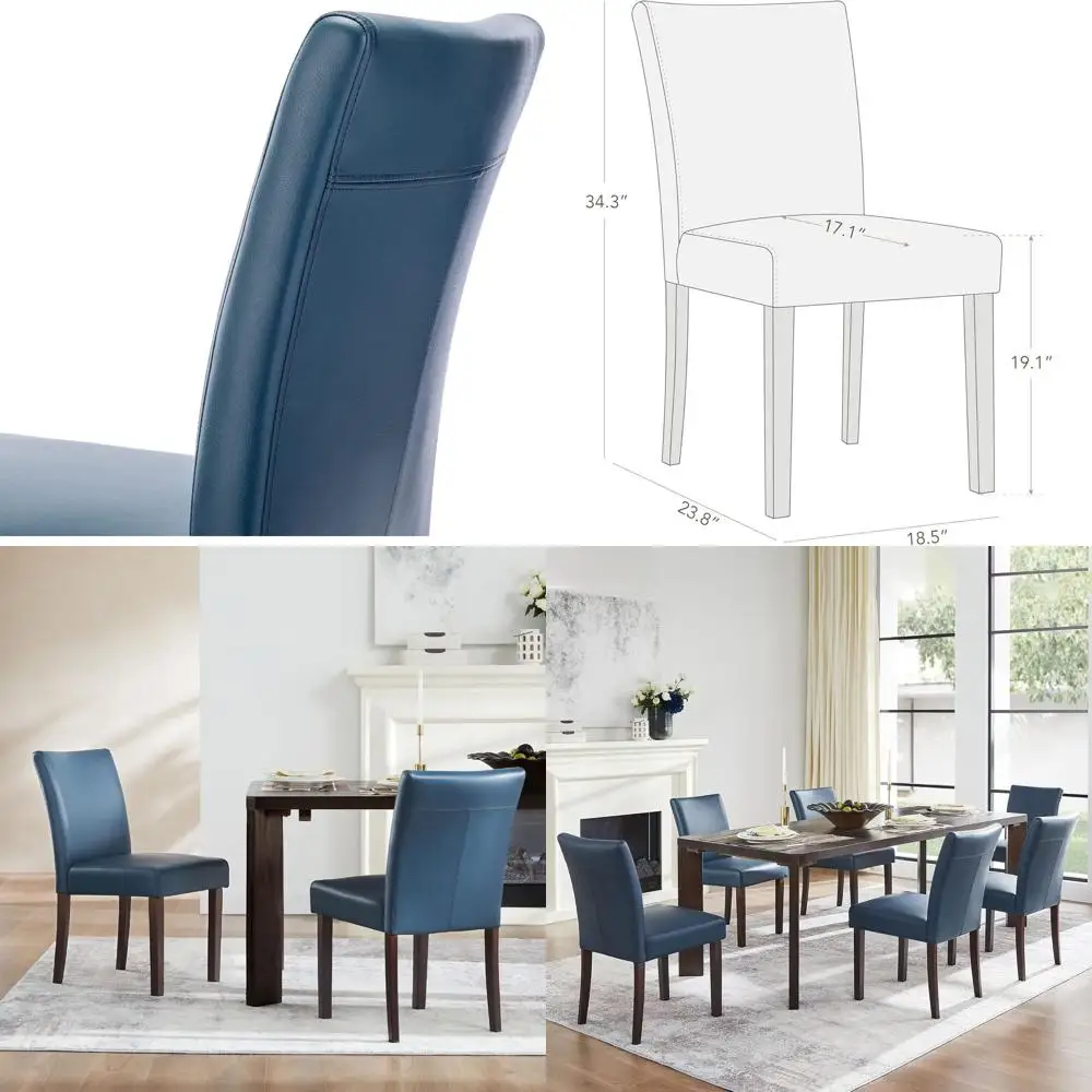 Dining Chairs Set o 6, aux Leather Upholstered ArmlDining Room Chairs with Solid Wood Legs & Back Side Chair or Kitchen, Living
Dining Chairs Set o 6, aux Leather Upholstered ArmlDining Room Chairs with Solid Wood Legs & Back Side Chair or Kitchen, Living