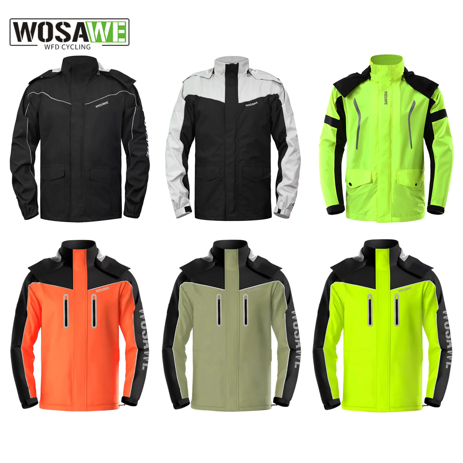 WOSAWE Cycling Waterproof Jacket Men Breathable Reflective Hooded Raincoat Waterproof Outdoor Sport Windbreaker Fishing Raincoat
WOSAWE Cycling Waterproof Jacket Men Breathable Reflective Hooded Raincoat Waterproof Outdoor Sport Windbreaker Fishing Raincoat