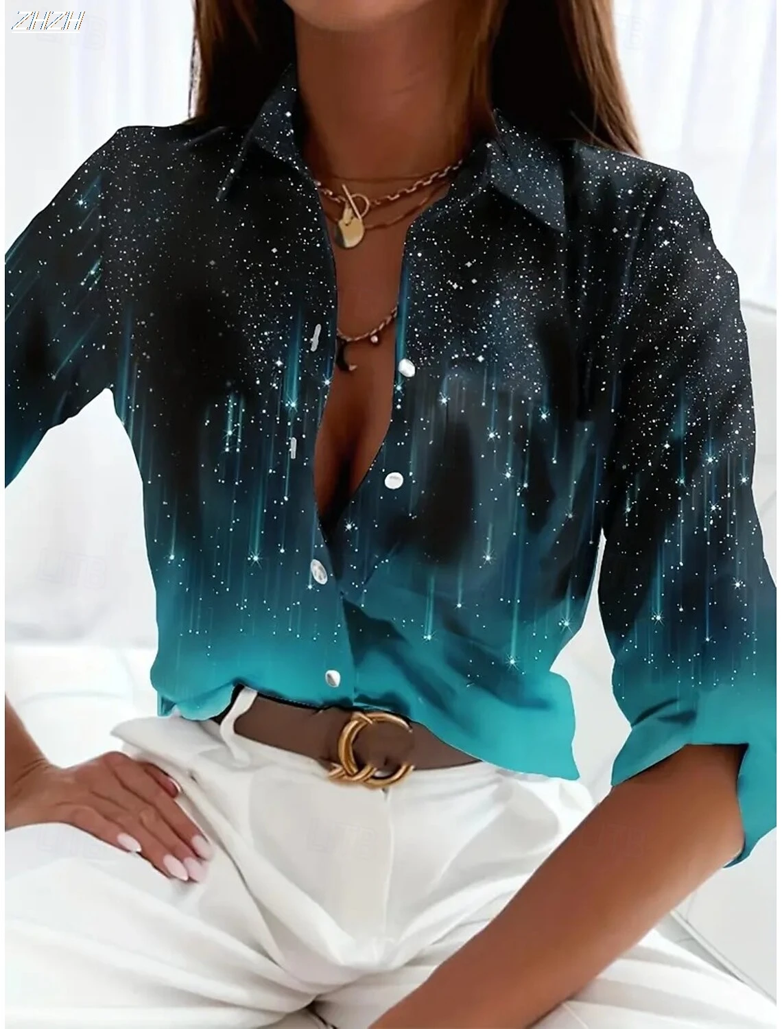 Женская рубашка с длинным рукавом 2025, облегающий крой из смеси полиэстера, повседневная одежда с абстрактным элегантным рисунком, весенне-осенние блузки, топы
Женская рубашка с длинным рукавом 2025, облегающий крой из смеси полиэстера, повседневная одежда с абстрактным элегантным рисунком, весенне-осенние блузки, топы