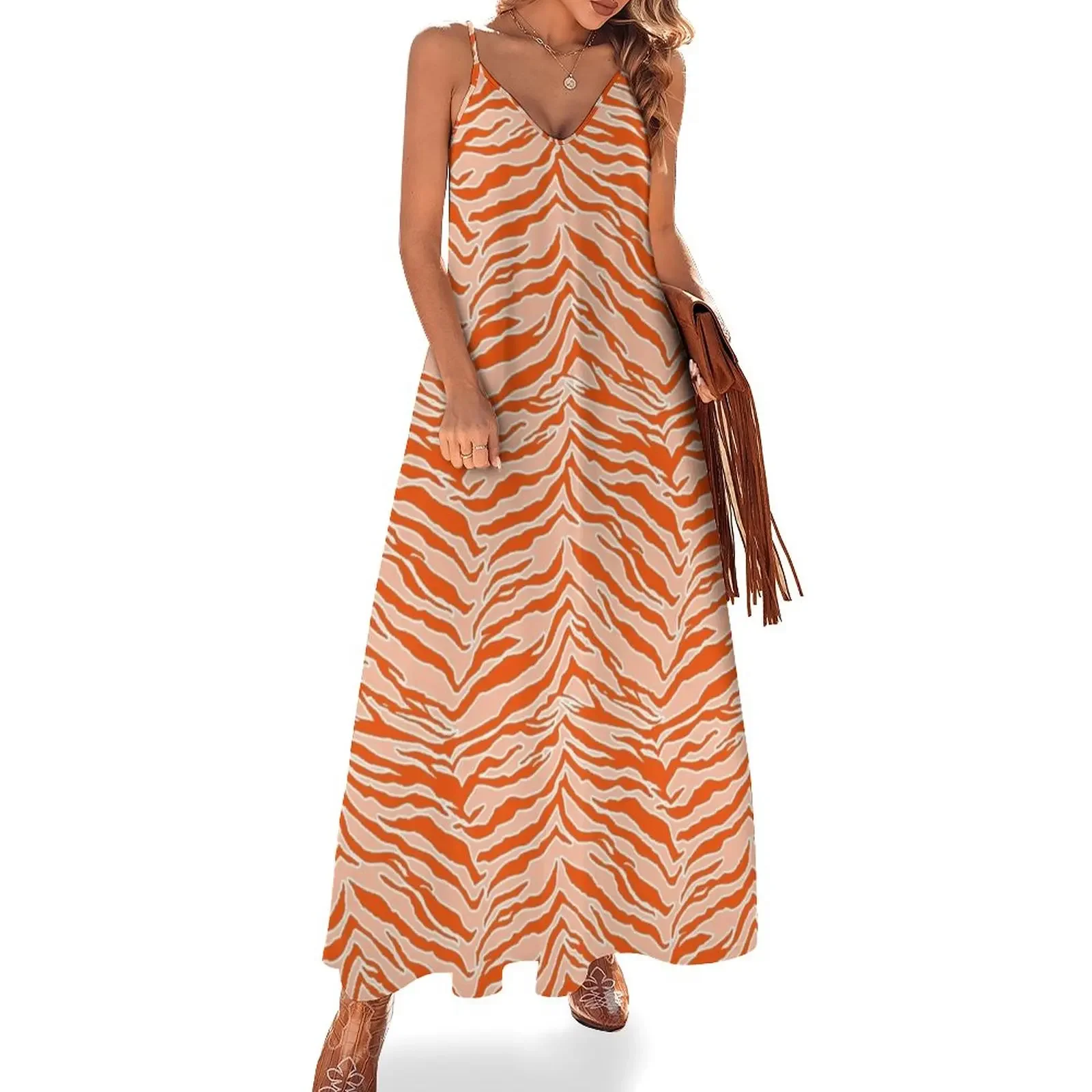 Tiger Print - Orange Sleeveless Dress Dresses gala summer clothes for women Women's skirt Dress
Tiger Print - Orange Sleeveless Dress Dresses gala summer clothes for women Women's skirt Dress