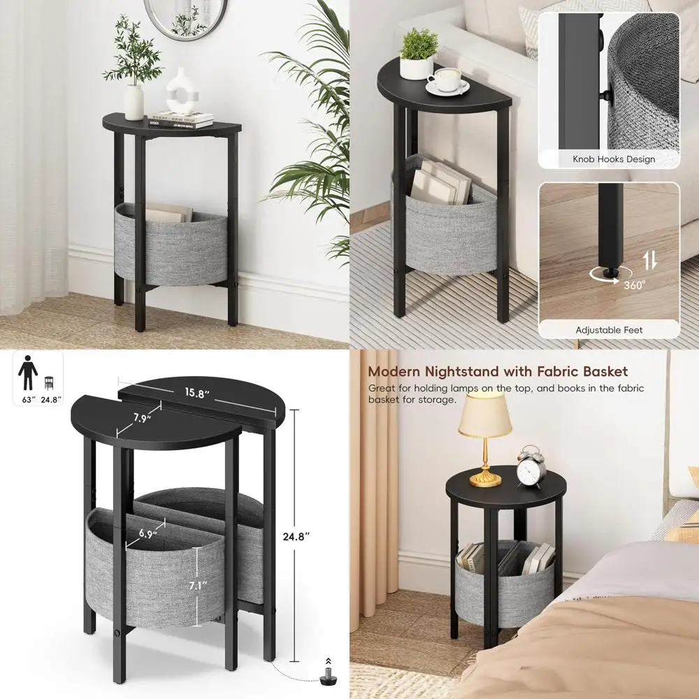 Компактный круглый приставной столик, высокий акцентный столик для хранения вещей, пара столов в форме полумесяца, журнальная и прикроватная тумбочка, современная тумбочка для крыльев
Компактный круглый приставной столик, высокий акцентный столик для хранения вещей, пара столов в форме полумесяца, журнальная и прикроватная тумбочка, современная тумбочка для крыльев