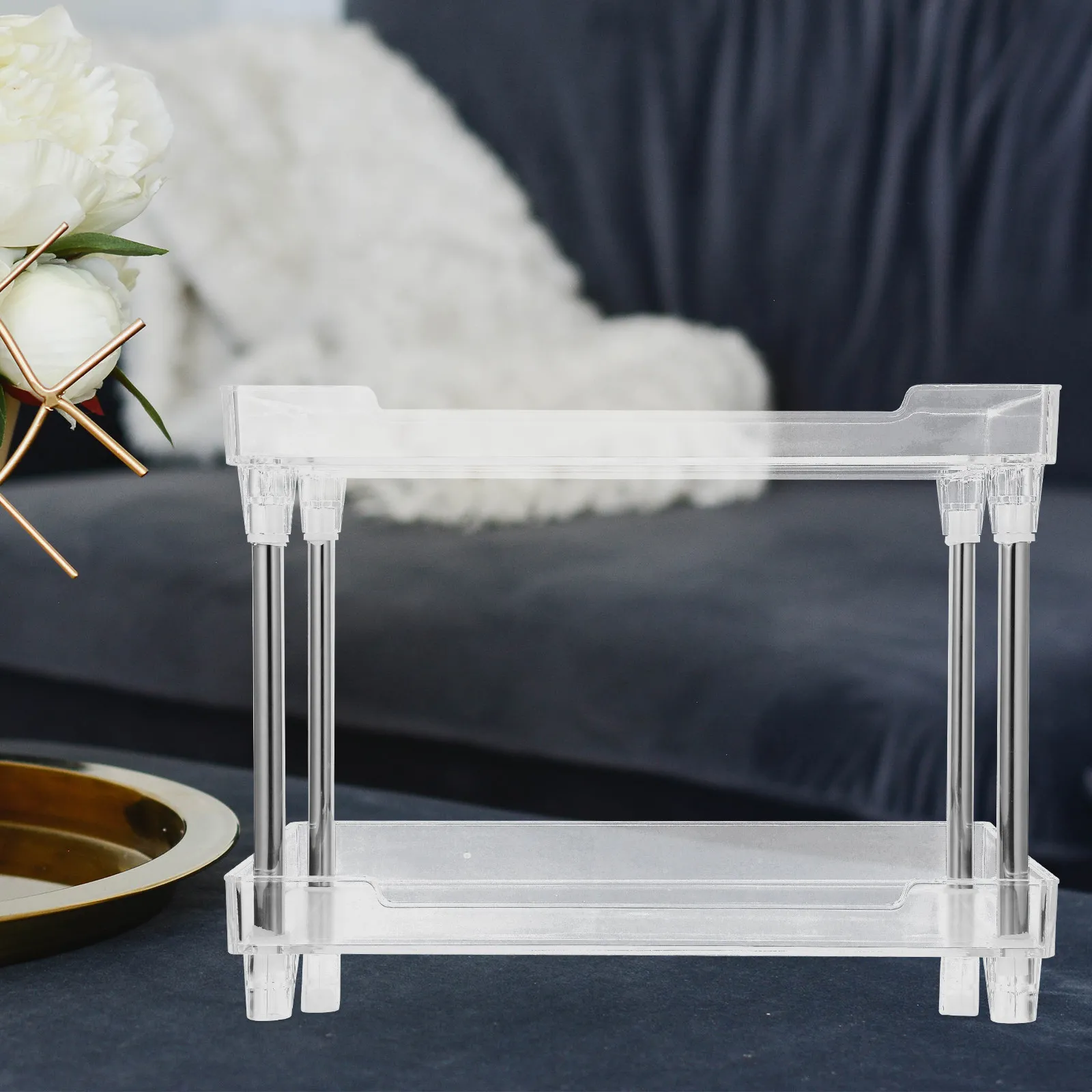 2-Tier Transparent Desktop Storage Rack for Perfume Organizer Dresser Skincare Display Countertop
2-Tier Transparent Desktop Storage Rack for Perfume Organizer Dresser Skincare Display Countertop
