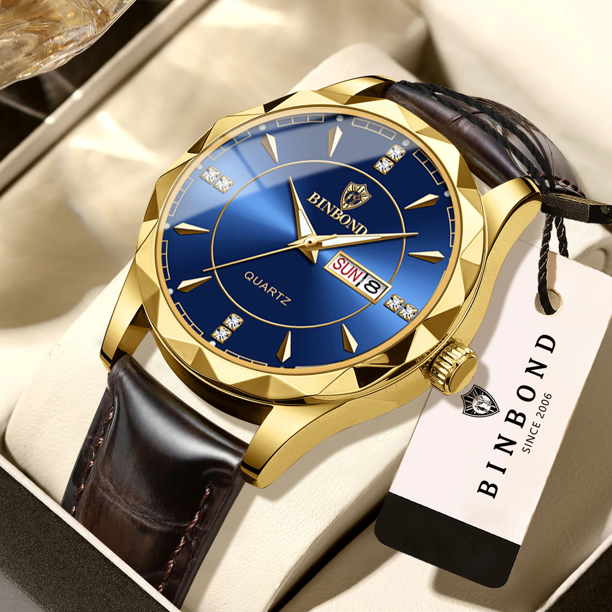 BINBOND Luxury quartz wristwatches luminous waterproof auto date week display men's watch business sport fashion casual reloj
BINBOND Luxury quartz wristwatches luminous waterproof auto date week display men's watch business sport fashion casual reloj