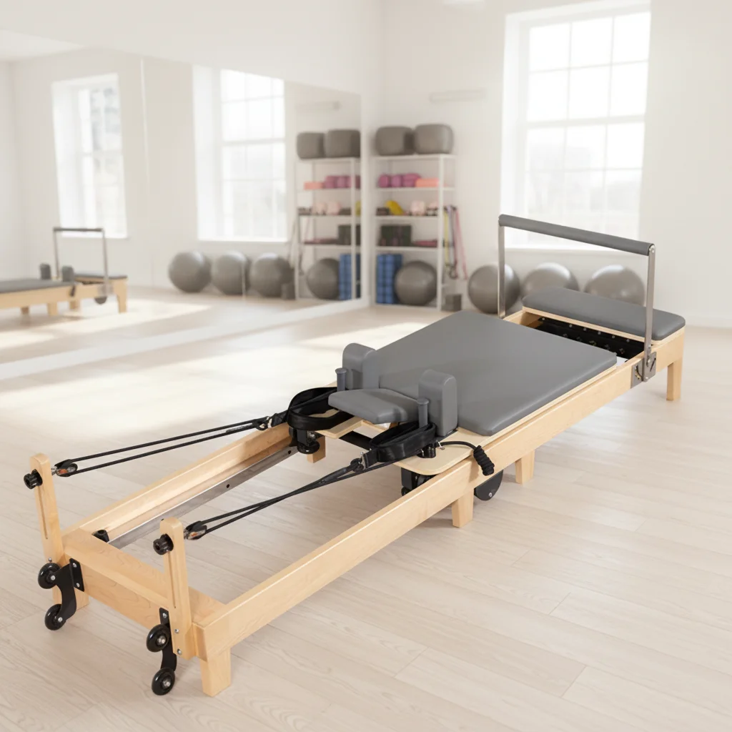 Maple Wood Pilates Reformer Fitness Equipment for Yoga and Pilate Exercise for Pilates Studio
Maple Wood Pilates Reformer Fitness Equipment for Yoga and Pilate Exercise for Pilates Studio