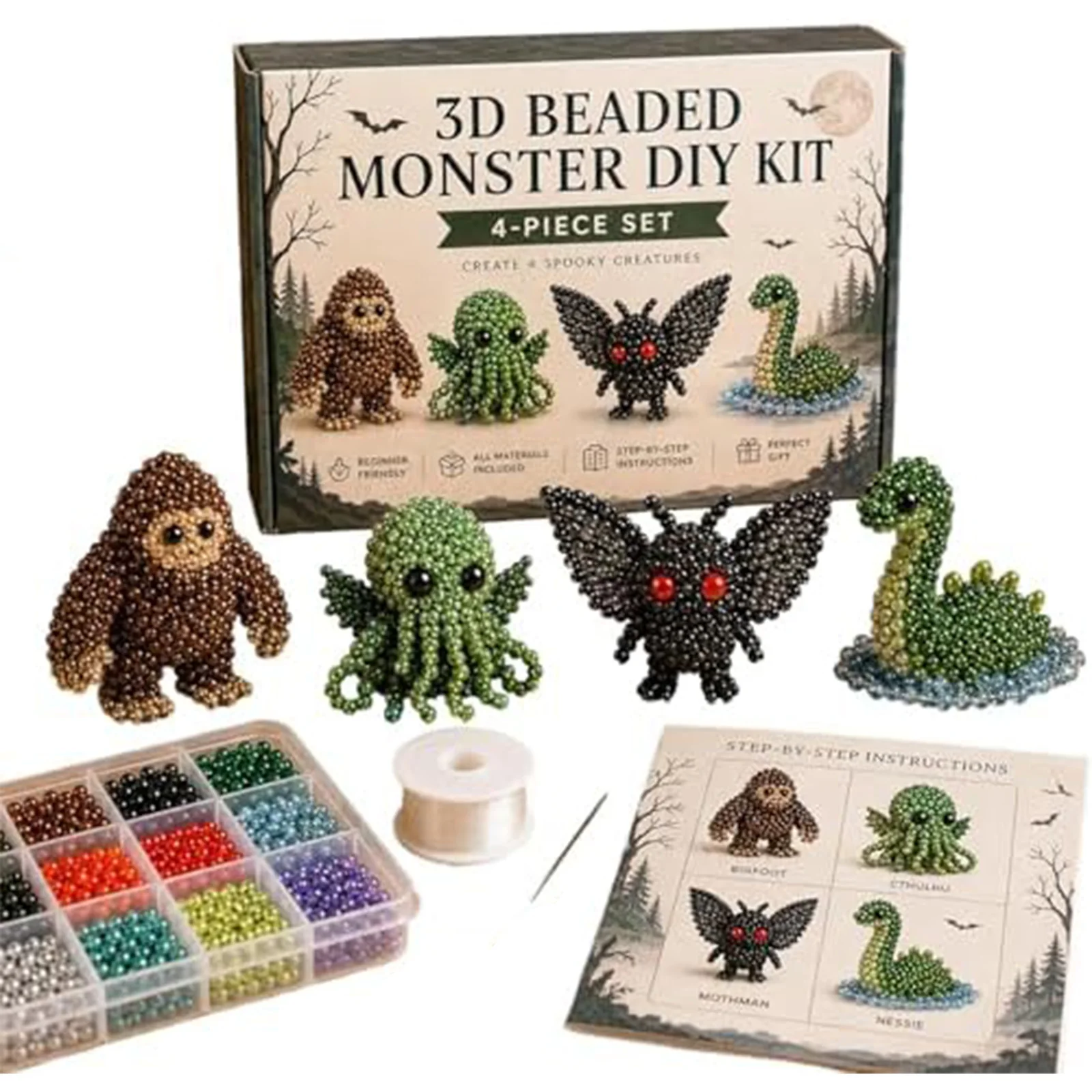 Tiny 3D Beaded Animal DIY Kit Stable Cute Bird & Animal Beading Craft Set Bright Colors for Hand Embroidery Craft Enthusiasts & Decoration (A)
Tiny 3D Beaded Animal DIY Kit Stable Cute Bird & Animal Beading Craft Set Bright Colors for Hand Embroidery Craft Enthusiasts & Decoration (A)