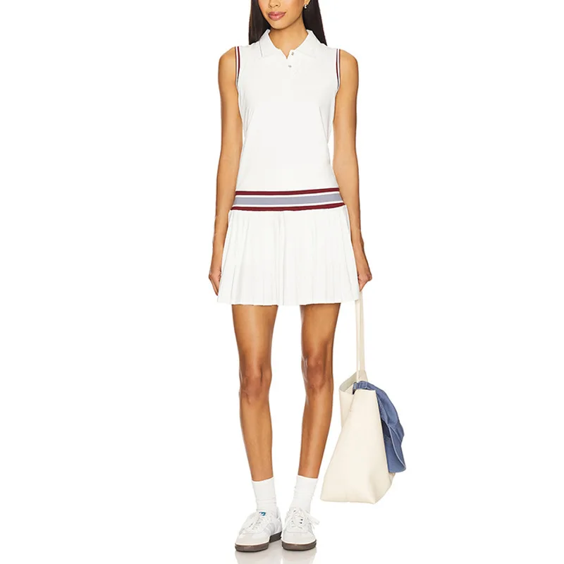 Jenny&dave Color Blocked Polo Collar Tennis Skirt Anti Glare Pleated Running And Fitness Skirt Outdoor Sports And Fitness
Jenny&dave Color Blocked Polo Collar Tennis Skirt Anti Glare Pleated Running And Fitness Skirt Outdoor Sports And Fitness