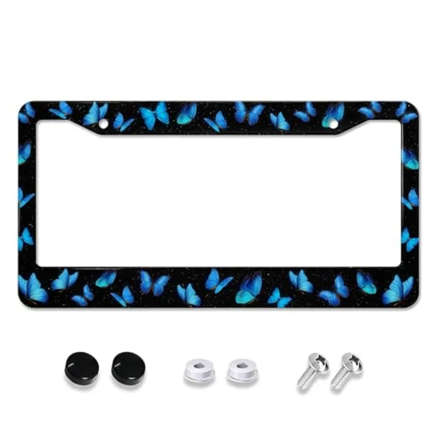 Galaxy Butterfly License Plate Frames - Butterflies License Plate Frame Beautiful Holder Funny Aluminum Cars Decor with 2 Holes
Galaxy Butterfly License Plate Frames - Butterflies License Plate Frame Beautiful Holder Funny Aluminum Cars Decor with 2 Holes