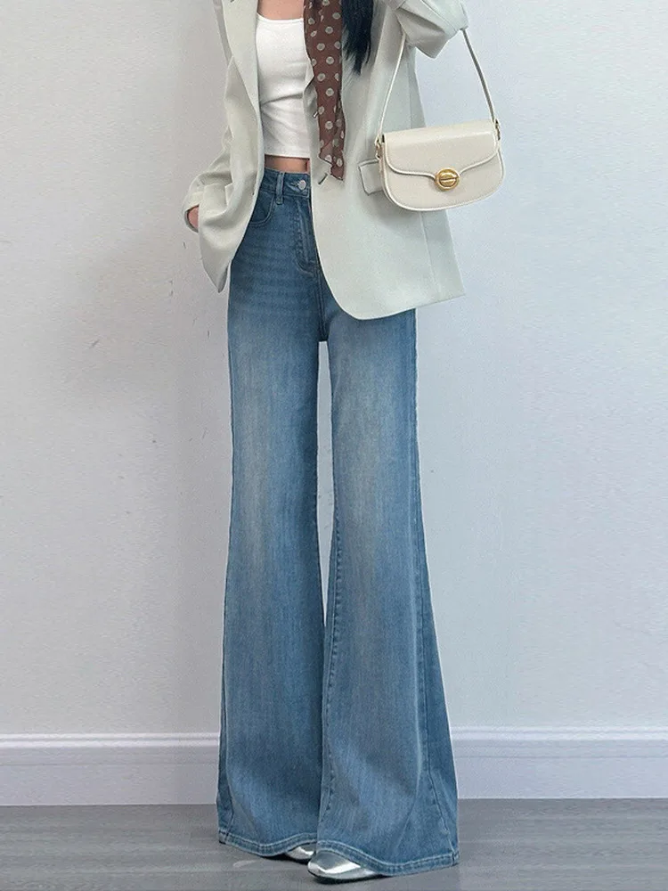High Waist Bell Bottom Blue Jeans Women's Spring New Style Comfortable Fit Trousers Cotton Polyester Blend Resistant to Defor...
High Waist Bell Bottom Blue Jeans Women's Spring New Style Comfortable Fit Trousers Cotton Polyester Blend Resistant to Defor...