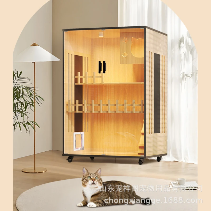 Cat Villa Wooden Large Space Multi-layer Cage Cat House Household Indoor Pet House Nest Cabinet Pet Products
Cat Villa Wooden Large Space Multi-layer Cage Cat House Household Indoor Pet House Nest Cabinet Pet Products