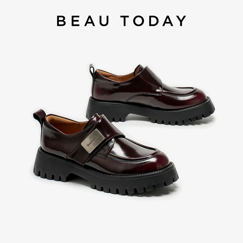 BEAUTODAY Classical Loafers Women Cow Leather Solid Color Thick Sole Flats Sliver Buckle Hook Loop Ladies Shoes Handmade 27927
BEAUTODAY Classical Loafers Women Cow Leather Solid Color Thick Sole Flats Sliver Buckle Hook Loop Ladies Shoes Handmade 27927