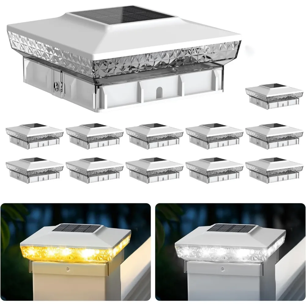Набор из 12 солнечных фонарей для наружного ограждения, водонепроницаемость IP65, теплое/холодное белое свечение - белое
Набор из 12 солнечных фонарей для наружного ограждения, водонепроницаемость IP65, теплое/холодное белое свечение - белое