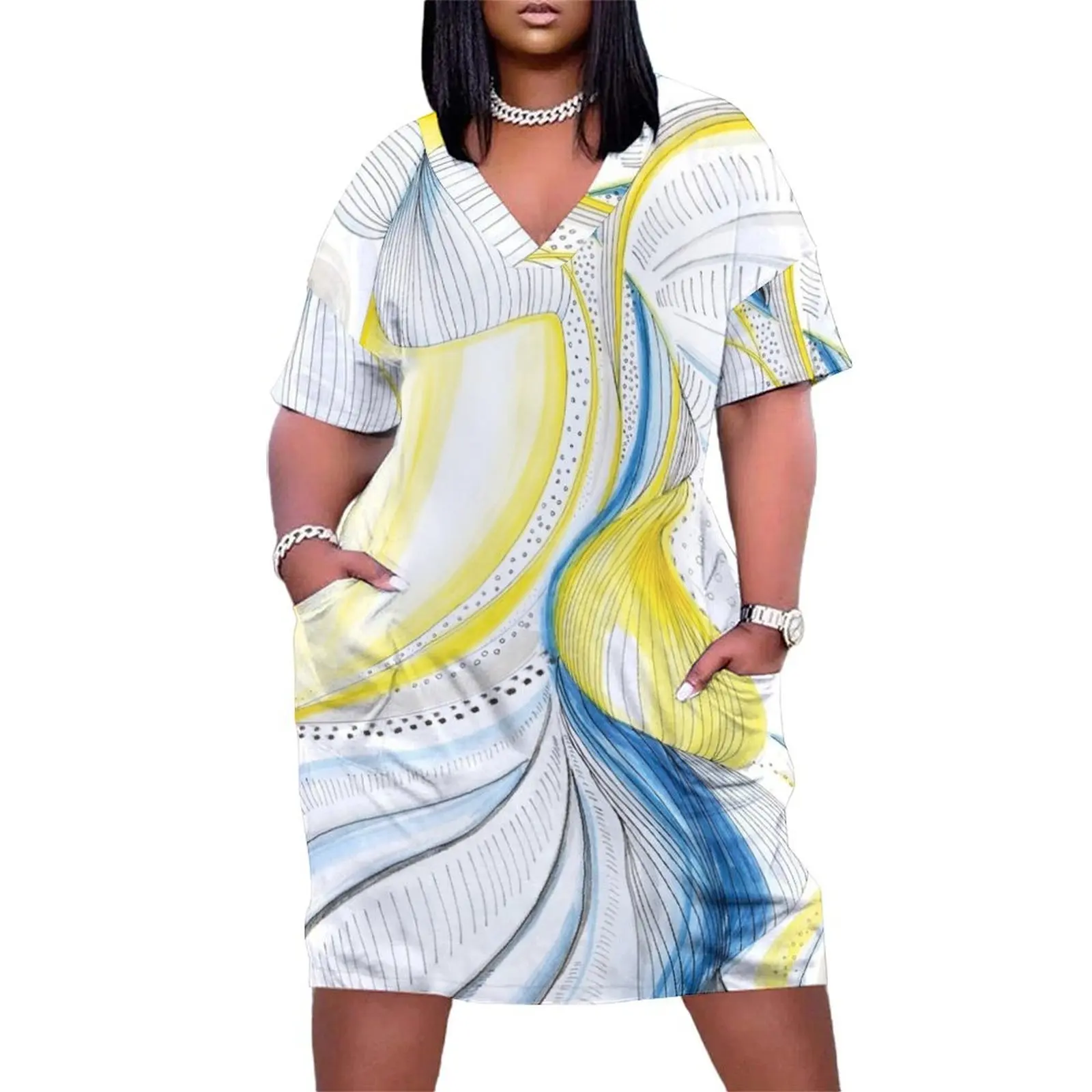 Nix Illustration, yellow, blue, white abstract Loose Pocket Dress dresses for prom summer dresses womens 2025
Nix Illustration, yellow, blue, white abstract Loose Pocket Dress dresses for prom summer dresses womens 2025