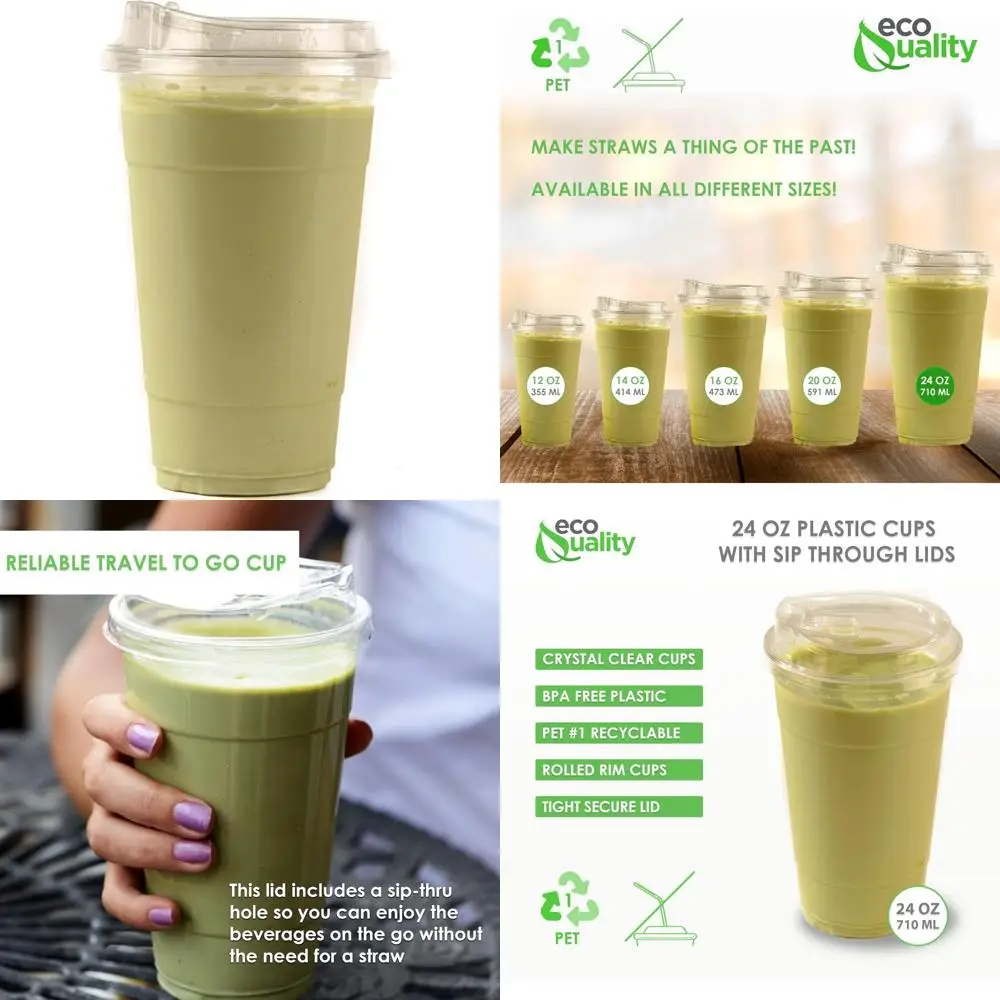 24oz reusable plastic cups with lids for iced coffee and smoothies
24oz reusable plastic cups with lids for iced coffee and smoothies