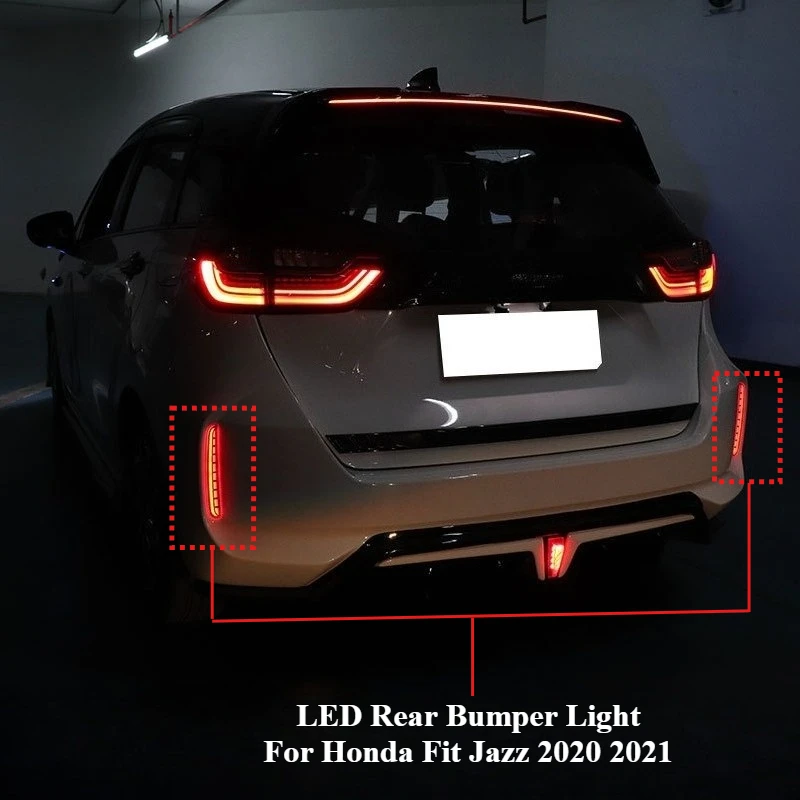 Для Honda Fit Jazz 2020 2021: Светодиодный задний бамперный светоотражатель, задний противотуманный фонарь, модифицированные стоп-сигналы, динамический указатель поворота
Для Honda Fit Jazz 2020 2021: Светодиодный задний бамперный светоотражатель, задний противотуманный фонарь, модифицированные стоп-сигналы, динамический указатель поворота