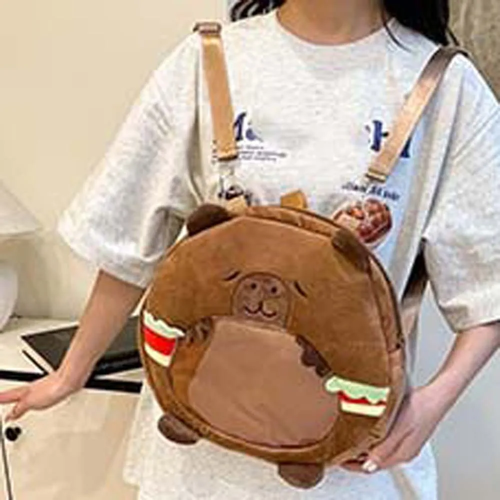 Утолщенный милый плюшевый рюкзак с капибарой, мягкий пылезащитный креативный мешок Ita, полипропиленовая хлопковая прозрачная мультяшная кукла, рюкзак, подарки 
Утолщенный милый плюшевый рюкзак с капибарой, мягкий пылезащитный креативный мешок Ita, полипропиленовая хлопковая прозрачная мультяшная кукла, рюкзак, подарки