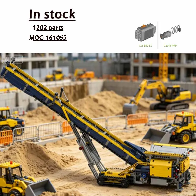 MOC-161055mobile Hopper Feeder Conveyor Belt Assembly Stitching Building Block Model Cargo Conveyor Kids Birthday Toy Gift
MOC-161055mobile Hopper Feeder Conveyor Belt Assembly Stitching Building Block Model Cargo Conveyor Kids Birthday Toy Gift