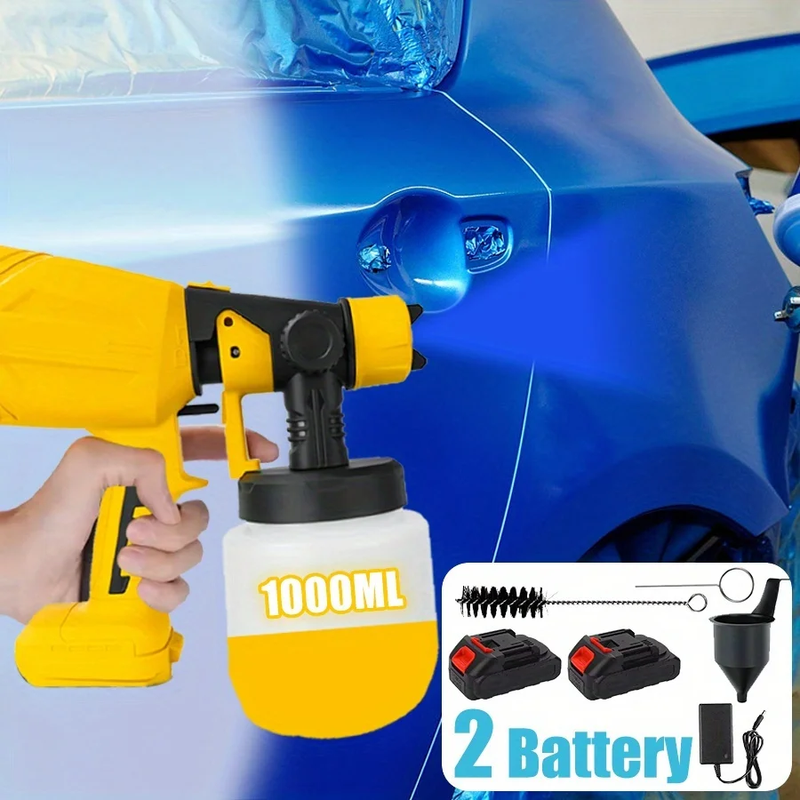 Electric Spray Painting Machine. High-pressure Spray Painting Machine Dynamic Vacuum HVLP Spray Gun, Multiple Spraying Modes, Equipped With Battery And Charger, Capacity 33.8 Ounces, Easy To Clean, Suitable For Car Maintenance, Body Color.
Electric Spray Painting Machine. High-pressure Spray Painting Machine Dynamic Vacuum HVLP Spray Gun, Multiple Spraying Modes, Equipped With Battery And Charger, Capacity 33.8 Ounces, Easy To Clean, Suitable For Car Maintenance, Body Color.